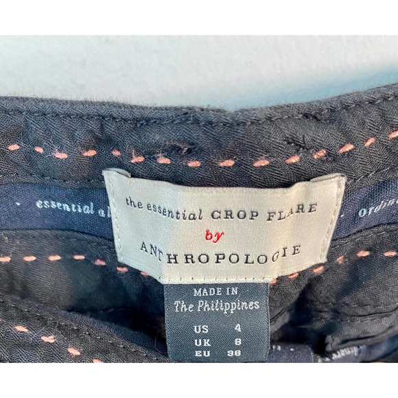 THE ESSENTIALS CROP FLARE BY ANTHROPOLOGIE SIZE 4 - Picture 3 of 5